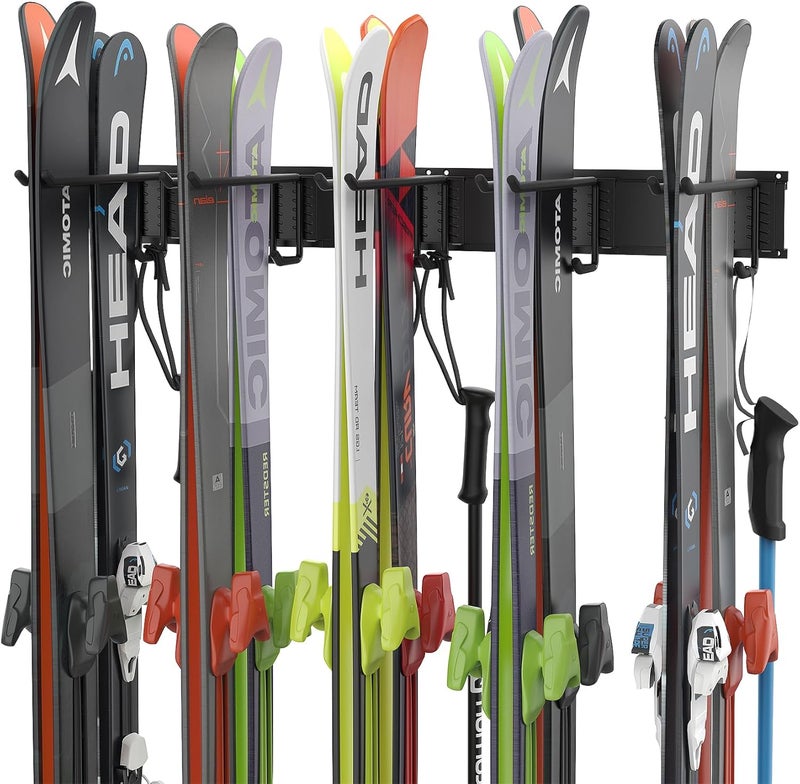 Ultrawall Ski Rack, Wall Mounted Ski Storage for Garage Storage Organizer System, 10 Pairs of Skis Holder for Home Shed, Holds Up to 300lbs - Image 1